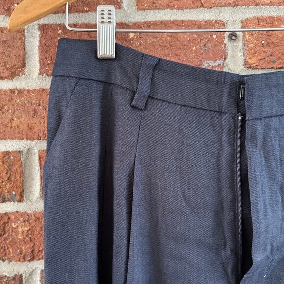 Maeve Anthropologie Avery Wide-Leg Linen Trousers M Tall Midnight Navy NWT - Picture 9 of 9